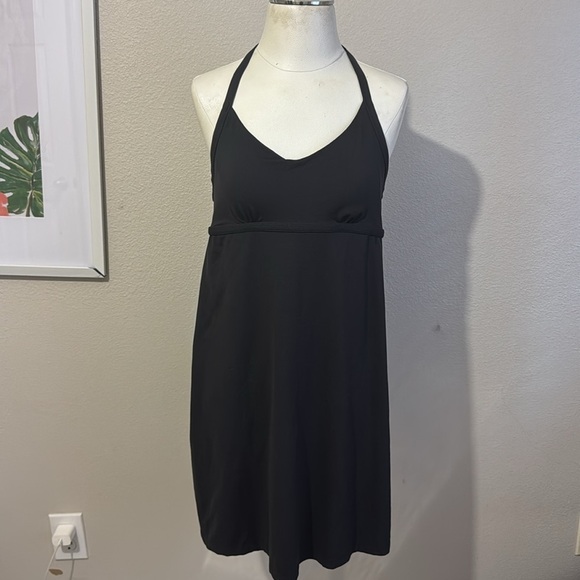 Patagonia Criss Cross Black Halter Mini Dress - Picture 2 of 5